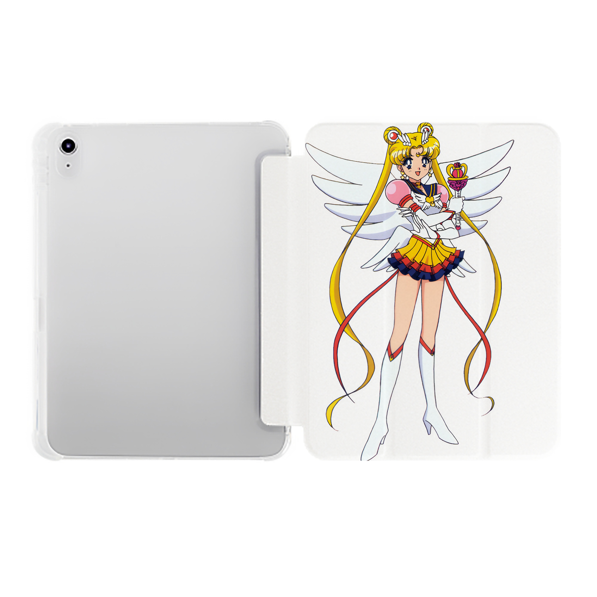 （画像用） 美少女戦士セーラームーン 月野 うさぎ つきの うさぎ Sailor Moon Tsukino Usagi IPad ケース ペン収納付き 三つ折りスタンド PUレザー×シリコン 対応機種9.5/10.5/10.9インチ